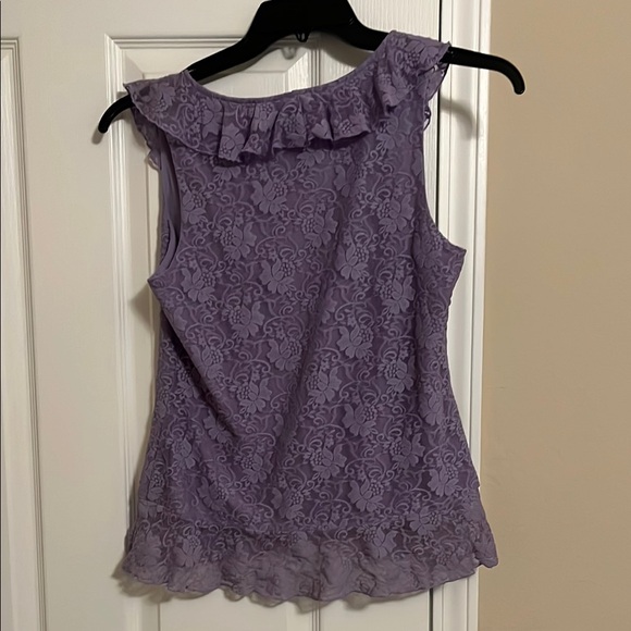 Purple Lace Ruffle Top - Picture 3 of 3